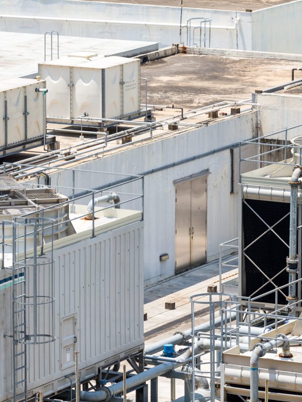 Air conditioning units on rooftop